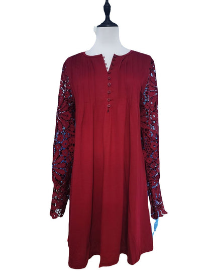 ELFYN | LACE LONG-SLEEVED DRESS