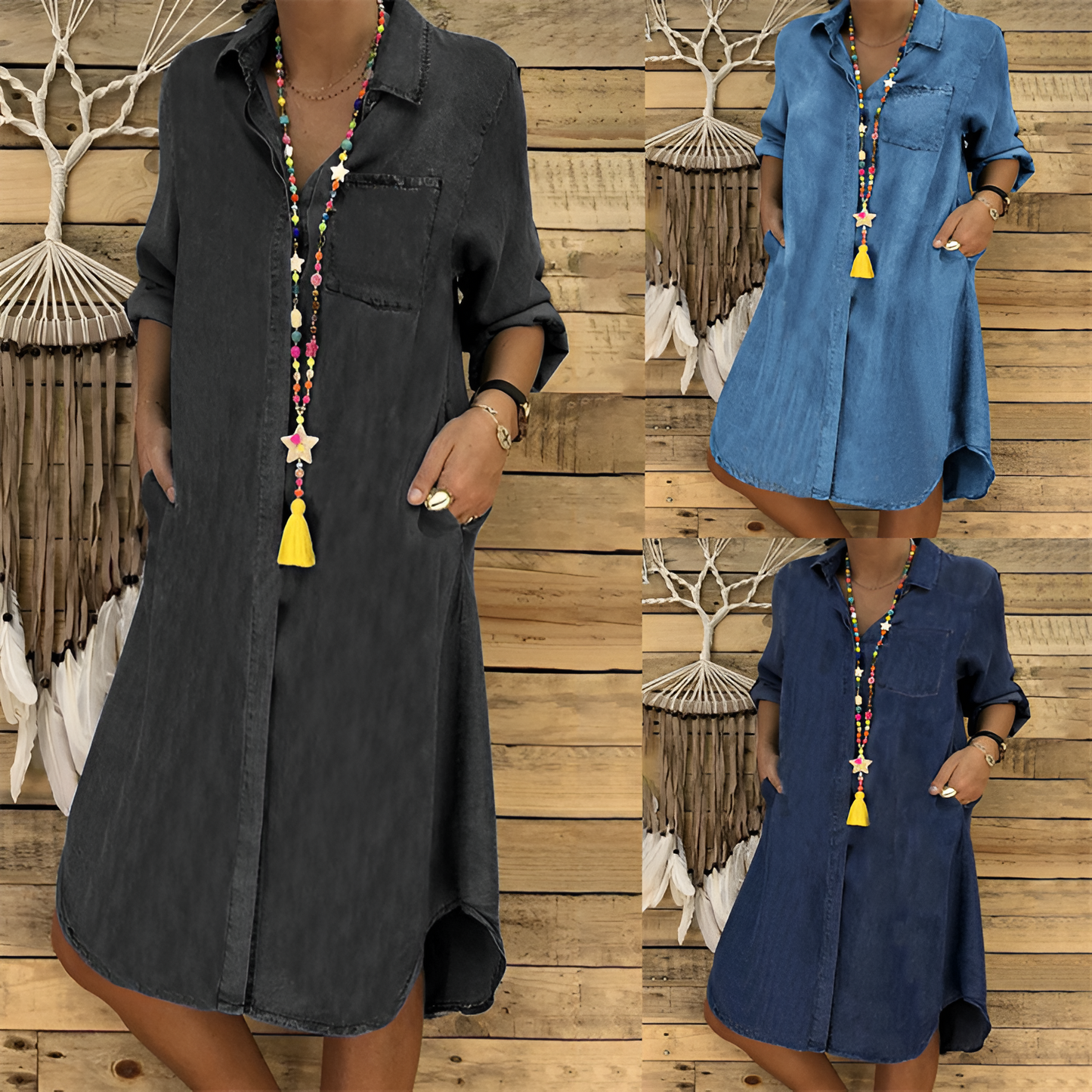 MARY | VINTAGE DENIM DRESS